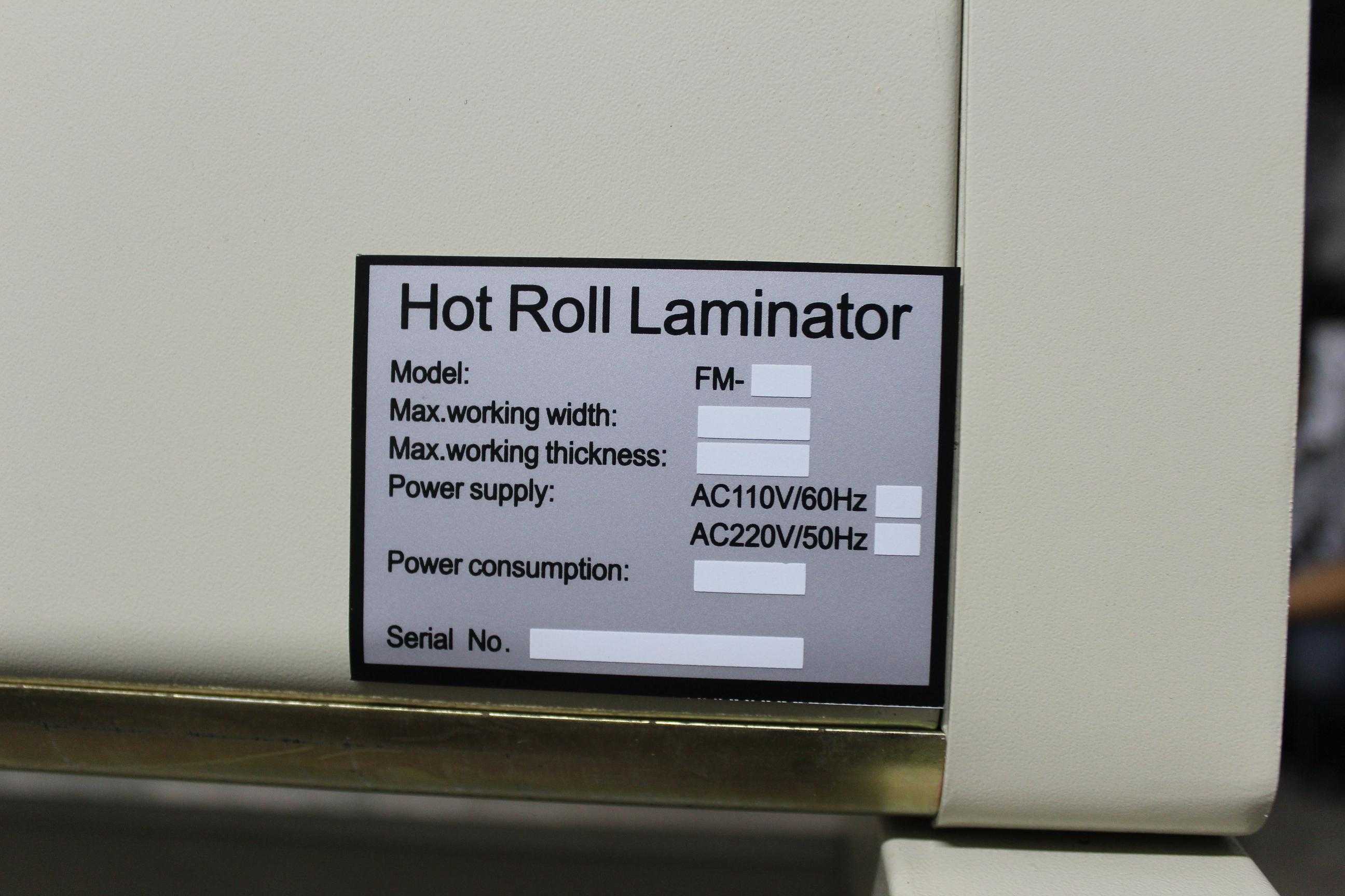 Máquina laminadora de rollo caliente FM380